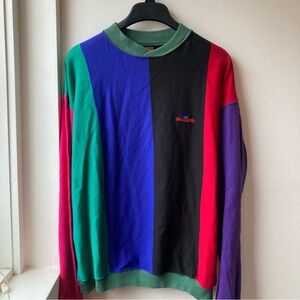 Colorful Crewneck Colorblock Sweater